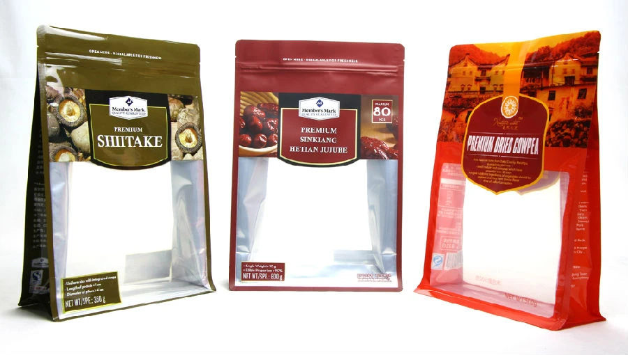 ziplock food bag with clear window