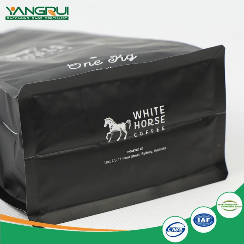 آلومینیوم فویل کیسه قهوه ای با سوپاپ 8 Side sealed Aluminium Foil Coffee Bag With Valve 8 Side Sealed