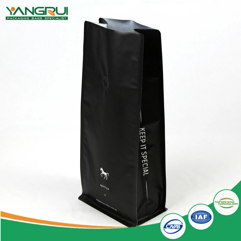 آلومینیوم فویل کیسه قهوه ای با سوپاپ 8 Side sealed Aluminium Foil Coffee Bag With Valve 8 Side Sealed