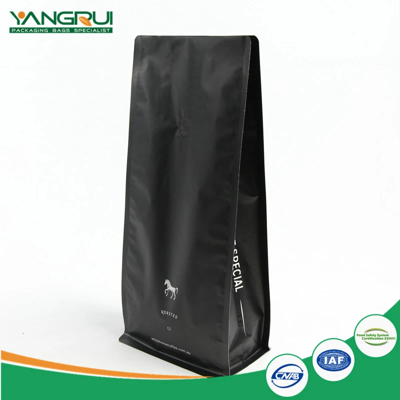 آلومینیوم فویل کیسه قهوه ای با سوپاپ 8 Side sealed Aluminium Foil Coffee Bag With Valve 8 Side Sealed