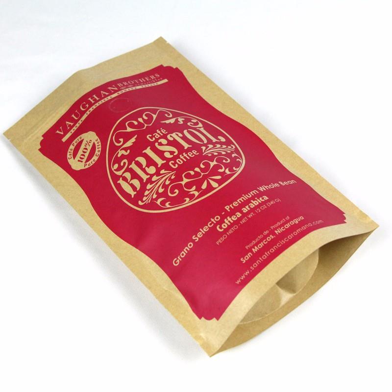 Standing Up Pouch With Valve Zipper Lock