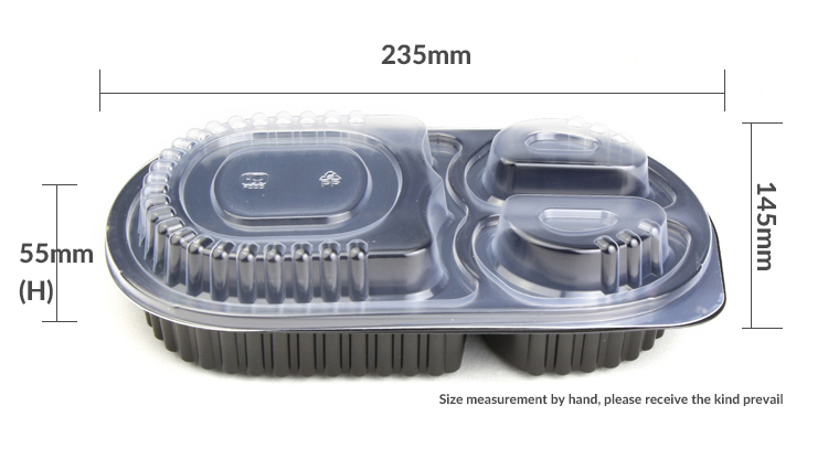 3 compartment food container