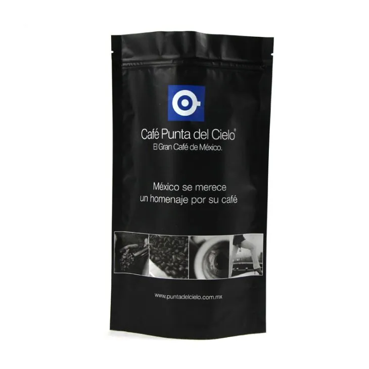 فویل آلومینیوم کیسه زیپ قهوه ایستاده است