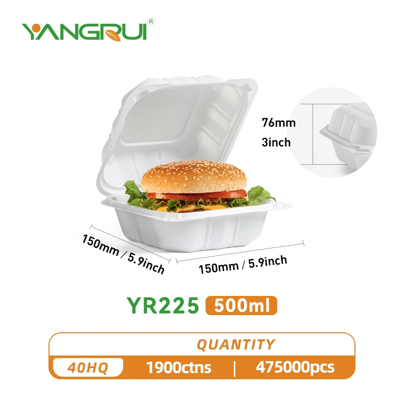 small clamshell to-go food containers